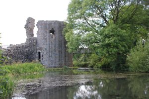 View of the inner bailey tower across the moat
