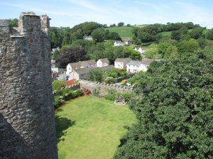 View over the gardens from the tower