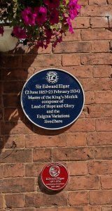 Elgar's plaque up close