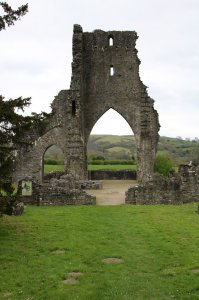 The main arch at Talley Abbey remains