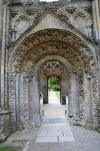Beautifully decorated door to the chapel