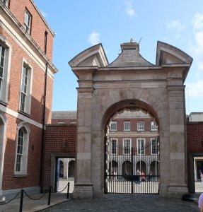 The entrance to the courtyard via Cork Hill