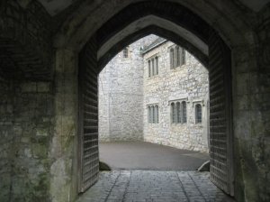 Close-up of the gatehouse