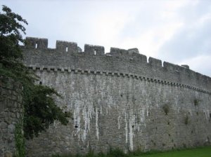 Part of the curtain wall