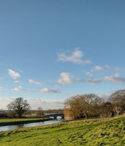 Bridge over the river from the castle site