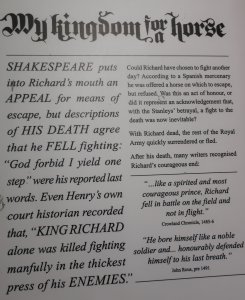 'My Kingdom for a horse' explained at the visitor's centre