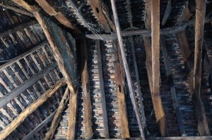 The ancient roof beams
