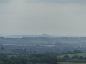 Glastonbury Tor in the distance