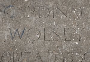 Close- up of the inscription 