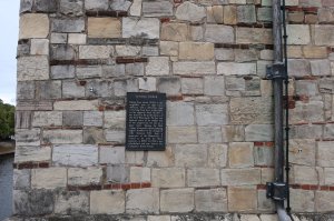 Plaque on the Lendal Tower