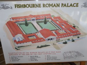 Plan of the original palace, from an info board at Fishoburne Palace