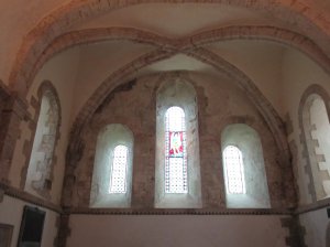 Close-up of the presbytery windows