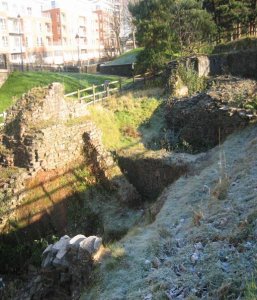 Scant remains Of Robert of Gloucester's once mighty Bristol Castle