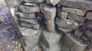 An intact corner of the abbey building