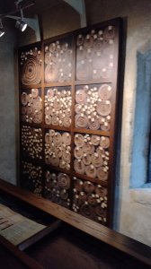 A representation of the document scrolls once kept at the tower