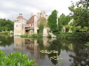 View of the old castle across the moat