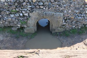 An opening for drainage