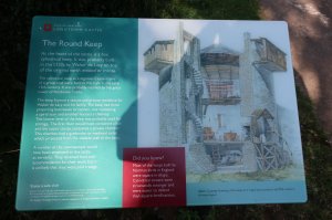 Information board at castle site