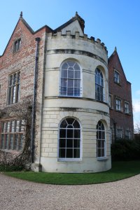 View of the other side of the house, showing the bow window added in 1758.