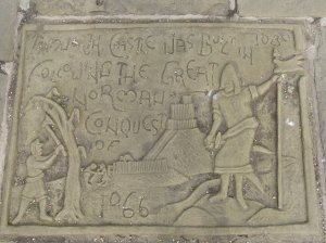 Plaque on the nearby bridge