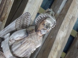 Detail of the angel ceiling in the refectory