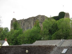 View of the castle from the town