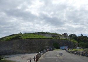 The fort as seen from the stone pier